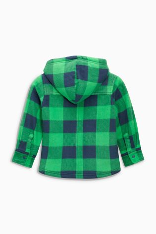Green Hooded Fleece Shacket (3mths-6yrs)